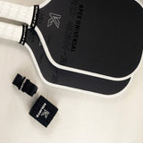 Apex Pro Gen-3 16 mm and 14 mm with overgrip and sweatband, flat lay